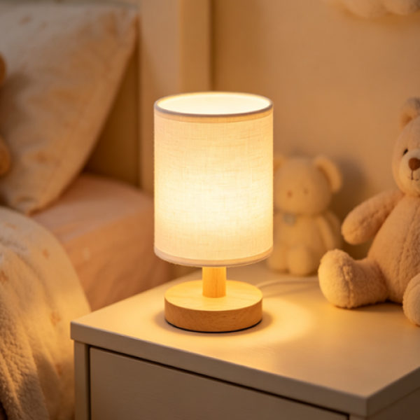 Minimalist Cylinder Glass Bedside Lamp